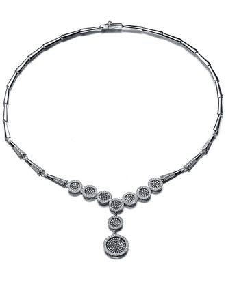 Genevive Silver Cz Necklace