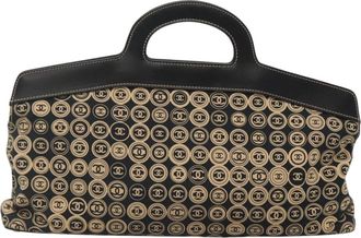 Chanel Trendy Cc Black Cotton Handbag (Pre-Owned)