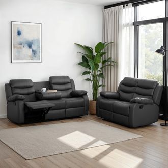 Seconique Roma 3+2 Suite in Dark Grey