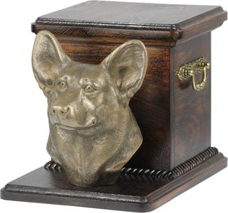 OEM Pembroke Welsh Corgi - Urna Para Cenizas De Perro Con Estatuilla, Elegante Urna Para Perro, Urna &Uacute;nica Con Busto De Perro De Art-dog