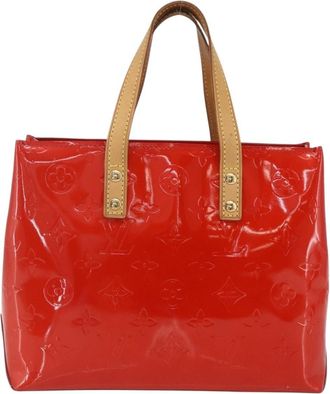 Louis Vuitton Reade Handbag Monogram Vernis Red Patent_Leather Handbag (Pre-Owned)