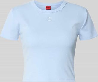 HUGO BOSS Slim Fit T-Shirt aus Baumwoll-Mix Modell DELANOR in Hellblau, Gr&ouml;&szlig;e XL