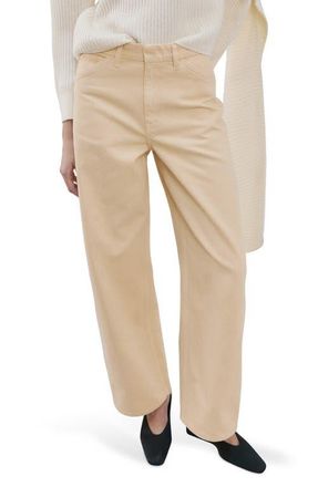 Mango Mid Rise Balloon Jeans in Vanilla at Nordstrom, Size 12