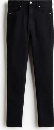H&M Skinny High Waist Jeans in Denim Black at Nordstrom, Size 16