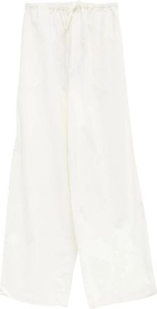 BASERANGE Wijde broek met trekkoord in de taille - Dames - Wijde Broeken - Wit - M - Broeken