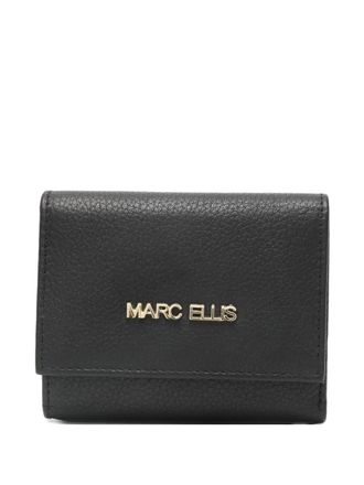 Marc Ellis logo-plaque leather wallet - Black