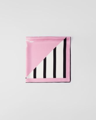 Prada Printed silk twill scarf 90x90