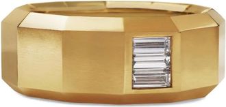 David Yurman Anello Faceted in oro giallo 18kt con diamanti (10mm)