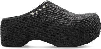 Marni Muiltjes met logoprint - Zwart