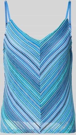 Vero Moda Regular Fit Tr&auml;gertop mit Allover-Muster Modell DEMI in Blau, Gr&ouml;&szlig;e L