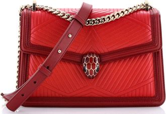 Bulgari Serpenti Forever Shoulder Bag Quilted Leather Small