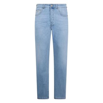 Moorer Light Denim Straight Trousers - male - Moorer - Slim Fit Jeans - Blue - W31 - Jeans