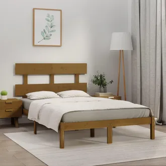 vidaXL Vidaxl - Estructura De Cama Madera Maciza De Pino Marr&oacute;n Miel 200x200 Cm