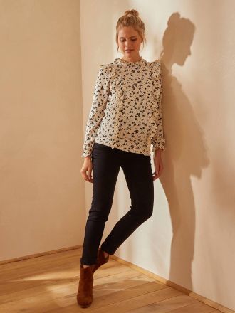 Vertbaudet Umstands-Jeans mit Stretch-Einsatz, Slim-Fit grey