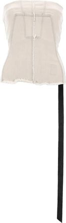 Rick Owens Top in Denim - Bustier Top - - Dames - Tops zonder mouwen - Wit - XS - Denim - Tops