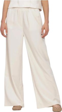 Ydence Pants Yade - Dames - Wijde Broeken - Beige - M - Polyester - Broeken