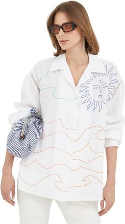 Beatrice .B Camisa con apliques - Blouses & Shirts - Mujer - Blanco - L