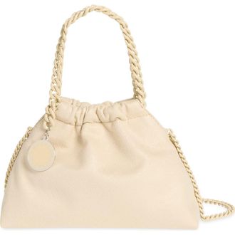 Stella McCartney Mini Falabella Faux Suede Drawstring Bag in Pearl at Nordstrom