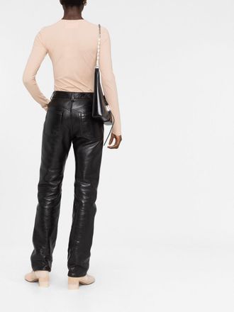Maison Margiela Four-Stitch Stretch Polyamide Bodysuit - Pink