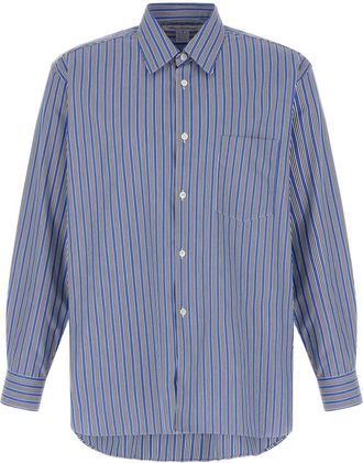 Comme Des Gar&ccedil;ons Vertical Stripe Shirt - Heren - Casual Overhemden - Blauw - XL - Katoen - Overhemden