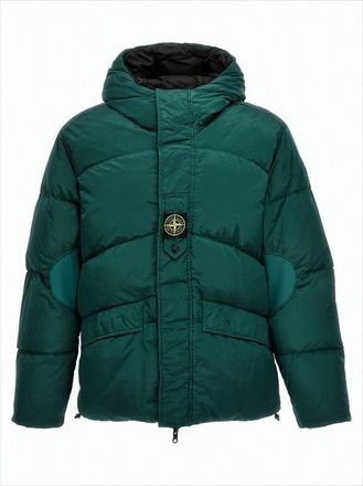 Stone Island Reversible Quilted Puffer Jacket With Hood