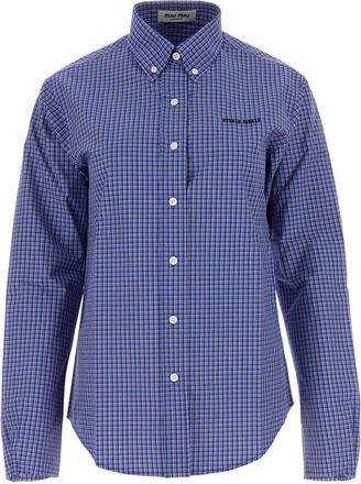 Miu Miu Embroidered Poplin Shirt