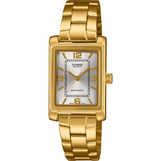 Casio Tank Goldtone Bracelet Watch, 32mm x 21mm in Silver And Gold at Nordstrom