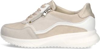 Waldl&auml;ufer Schoenen, Dames, Beige, 40 1/2 EU, Leer, Janka Lage Sneakers