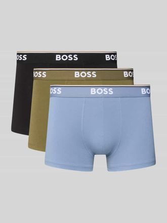 HUGO BOSS Slim Fit Trunks aus Baumwoll-Mix im 3er-Pack Modell POWER in Black, Gr&ouml;&szlig;e XXL