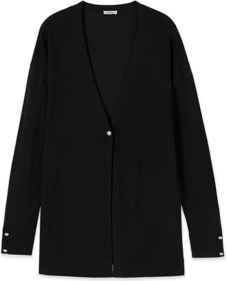 Oltre Cardigan Lungo - - Knitwear - Donna - Nero - M