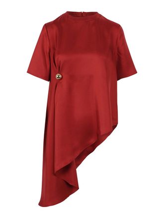 Loulou Studio Asymmetrical top with side metal piercing