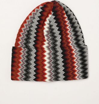 Missoni Cappello beanie in misto lana con motivo a zig zag multicolor
