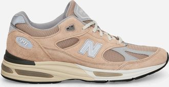 New Balance Made in UK 991v2 Sneakers Cuban Sand / Harbor Mist / Silver