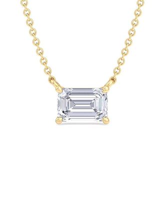 SuperJeweler Superjeweler Gold Over Silver 0.50 Ct. Tw. Lab-Grown Diamond Necklace