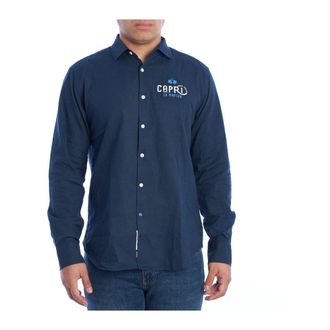 La Martina Long Sleeve Shirt - Heren - Casual Overhemden - Blauw - M - Katoen - Overhemden