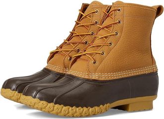 L.L.Bean Bean Boots 8 Fleece Lined Insulated Mens Shoes Tan/Bean Boot Brown/Gum/Red Black Plaid : 10 D - Medium, Suede/Leather