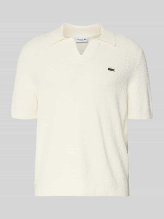Lacoste Regular Fit Poloshirt aus Baumwoll-Mix in Offwhite, Gr&ouml;&szlig;e XXXL