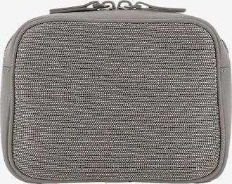 Fabiana Filippi Mini-Kameratasche aus Leder mit Perlen