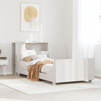 vidaXL Vidaxl - Bed Frame without Mattress White 75x190 cm Small Single Solid Wood Pine