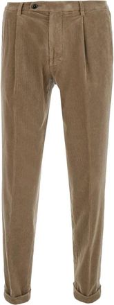 Michael Coal Beige Broek met Zijzakken en Ritssluiting aan de Voorkant in Tech Fabric voor Heren - Heren - Straight fit broeken - Beige - W30 - Broeken