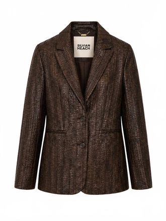 Silvian Heach Womens Maren Textured Blazer In Brown