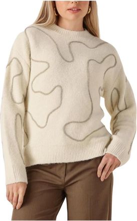 Copenhagen Muse Cmpella Pullover - Dames - Ronde hals truien - Beige - M - Truien & Vesten