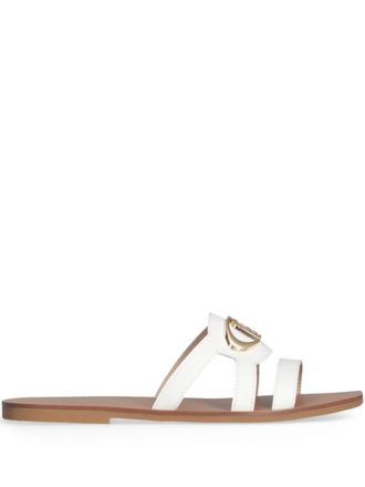 Liu Jo logo-plaque strap sandals - White