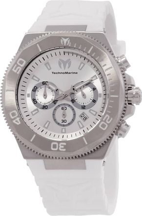 Technomarine Manta Ocean Chronograph GMT Quartz Silver Dial Mens Watch TM-224015