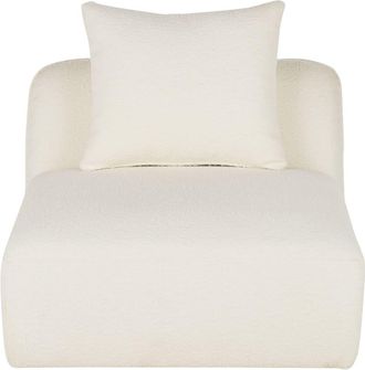 Maisons du monde M&oacute;dulo de 1 plaza de sof&aacute; modulable de tela color crudo tipo lana rizada