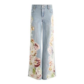 Alice & Olivia Amazing Embellished Jean - Dames - Loose Fit Jeans - Blauw - W27 - Katoen - Jeans