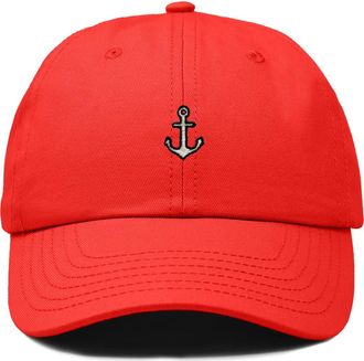 Dalix Anchor Dad Cap in Red at Nordstrom