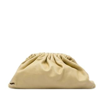 Bottega Veneta Pre-owned Leren Pouch - Dames - Pre-owned - Beige - Maat: ONE Size Leer