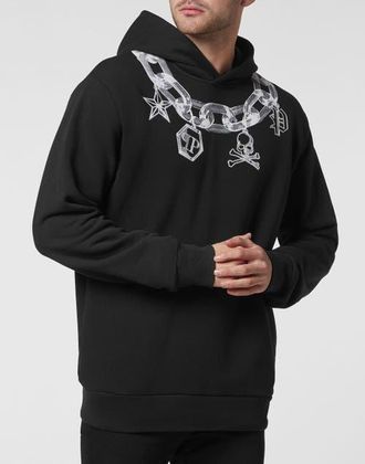 Philipp Plein Hooded Sweatshirt Luxe Men in Black at Nordstrom, Size Xxx-Large