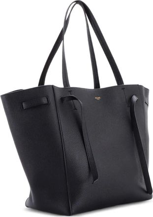 Celine Borsa tote Phantom Tie Cabas piccola in pelle - Nero